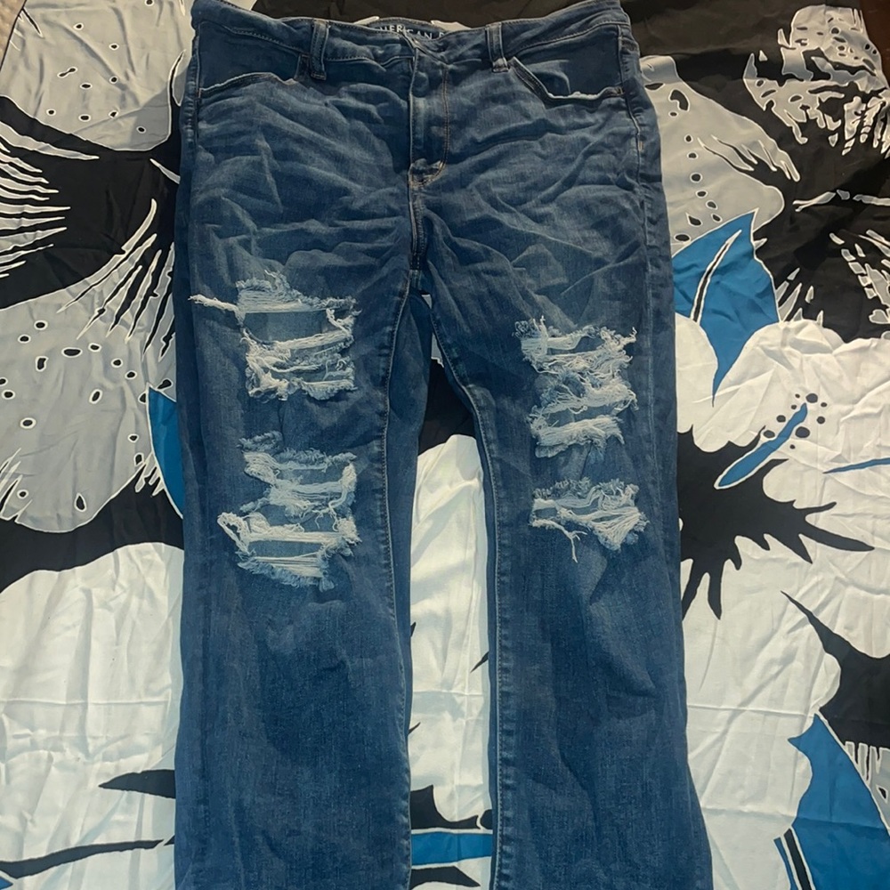 American Eagle Ripped High-Rise Jeggings 18